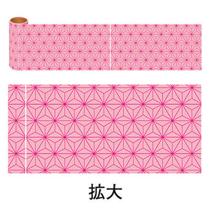 年間タイトルポップ　カンタンロール幕　麻ノ葉　桃　１５０ｍｍ×約１０ｍ巻　ＮＴ８－００４６