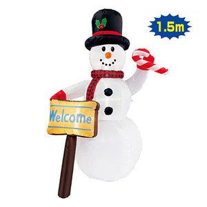 クリスマスデコレーション　エアブロー　ステッキスノーマン　ＴＥ５－４１２２