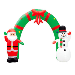 クリスマスデコレーション　エアブロー　サンタ＆スノーマンアーチ　ＴＥ５－４０５５