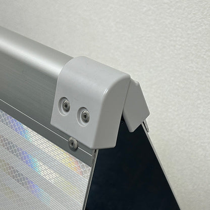 高輝度反射　折りたたみ看板　小　（４５０×４５０）　白　片面　０１９Ｗ４５Ｓ＿左矢印（←）