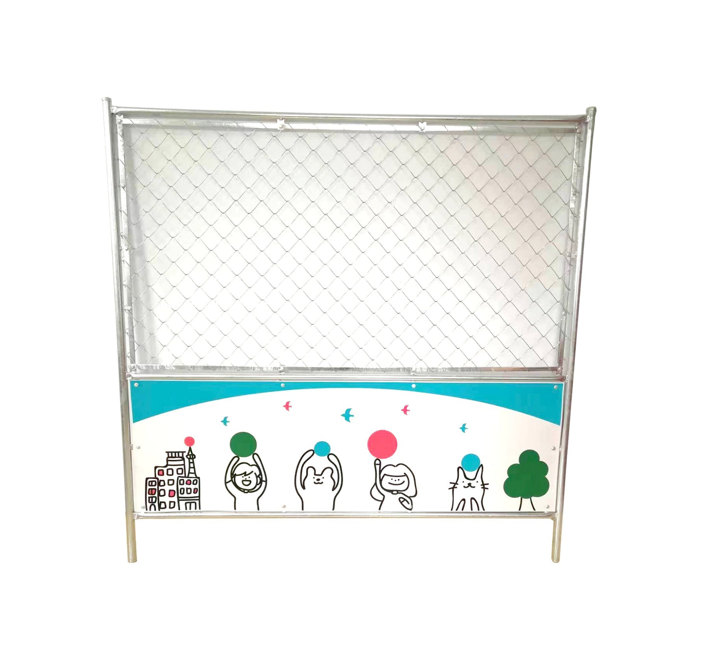 【レンタル】工事用　リバーシブルメッキフェンス　１８００×１８００　バリケード