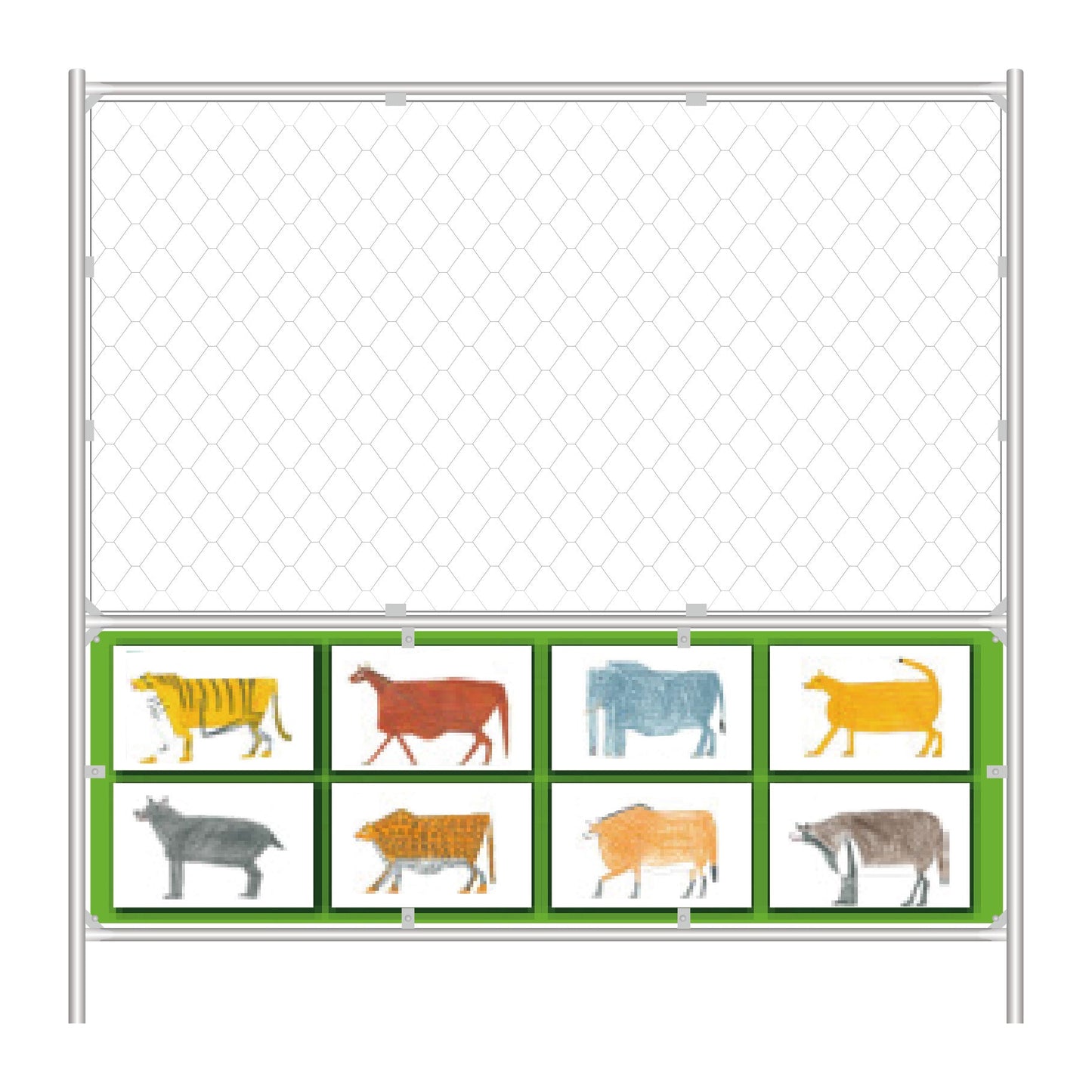 【レンタル】工事用　Ｒぶりゅっとフェンス（動物）バリケード