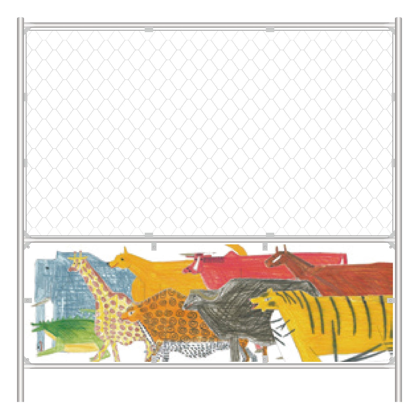 【レンタル】工事用　Ｒぶりゅっとフェンス（動物）バリケード