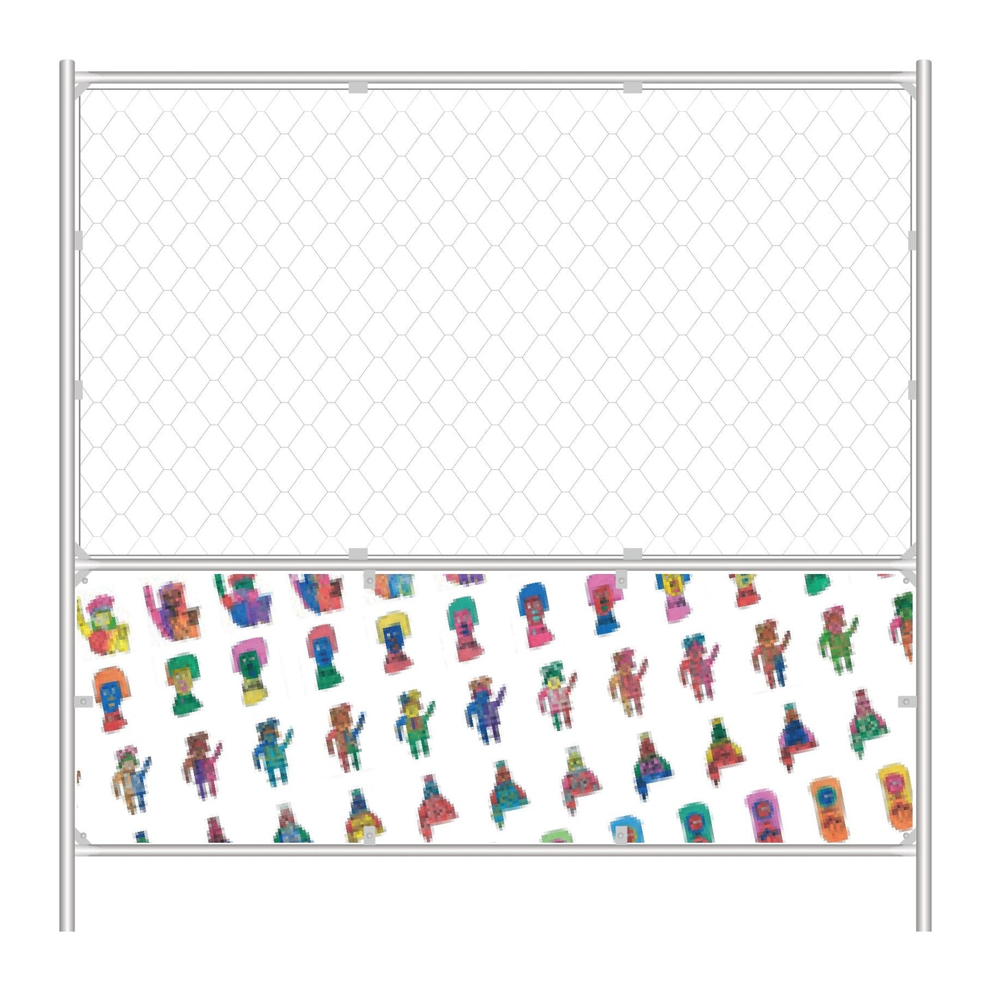 【レンタル】工事用　Ｒぶりゅっとフェンス（埴輪・自由の女神）バリケード