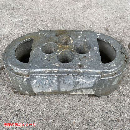 【レンタル】フェンス用鋳物ベース（メッキ）