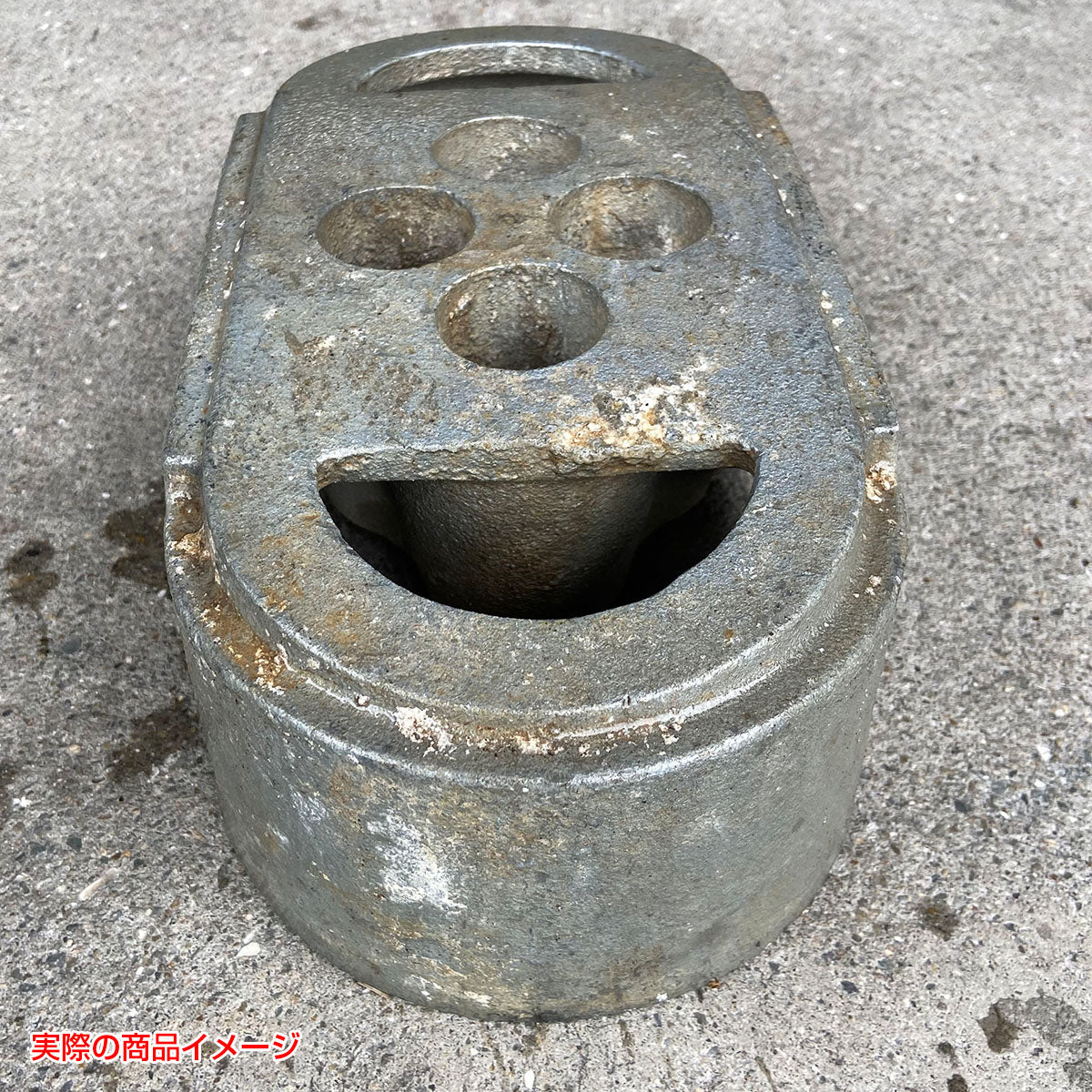 【レンタル】フェンス用鋳物ベース（メッキ）