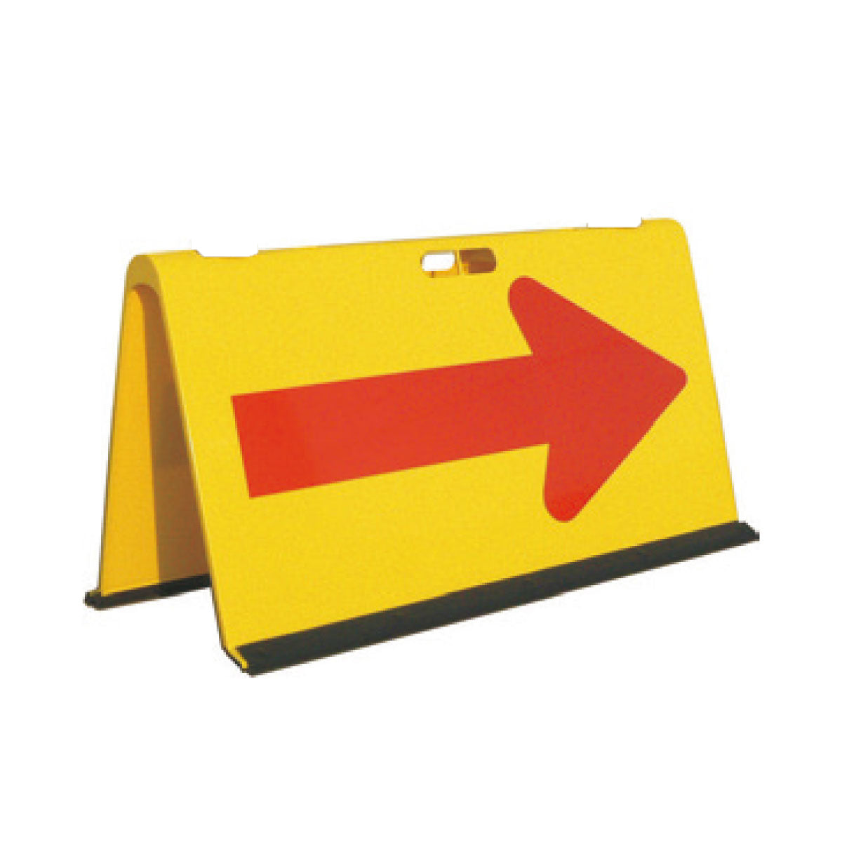 【中古】二方向矢印板　黄赤