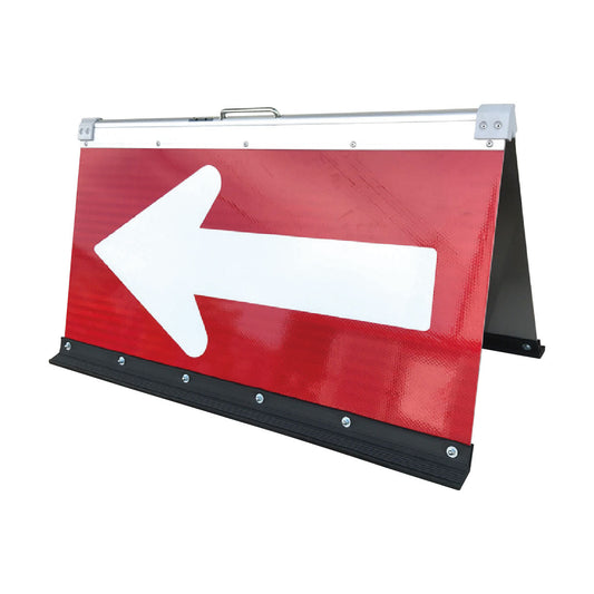 【レンタル】高輝度二方向矢印板　赤＋白矢　４５０Ｘ９００