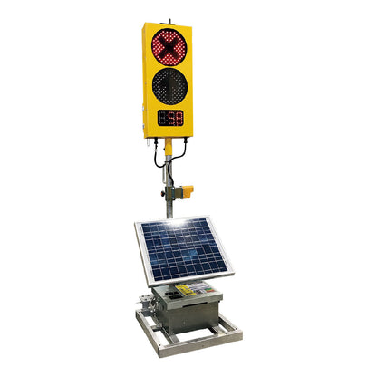 【レンタル】ソーラー式ＡＩ工事用信号機　S02501-DAR