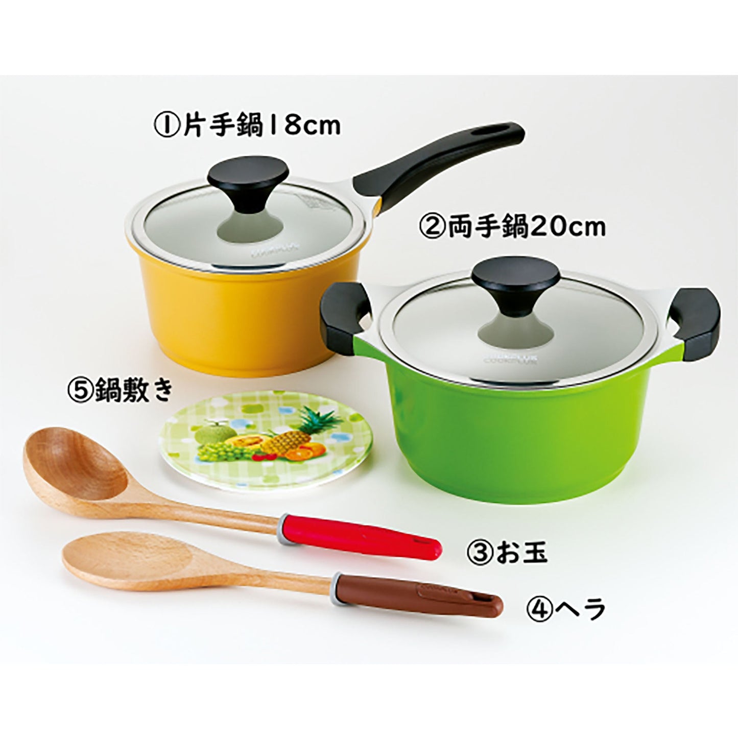 ＩＨ対応セラミックコート鍋　２点セット