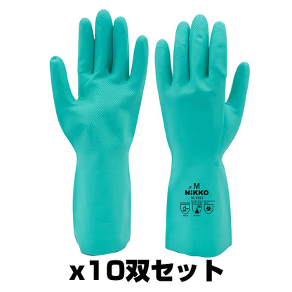 ニトリル手袋　綿植毛付　Ｌサイズ　１０双セット