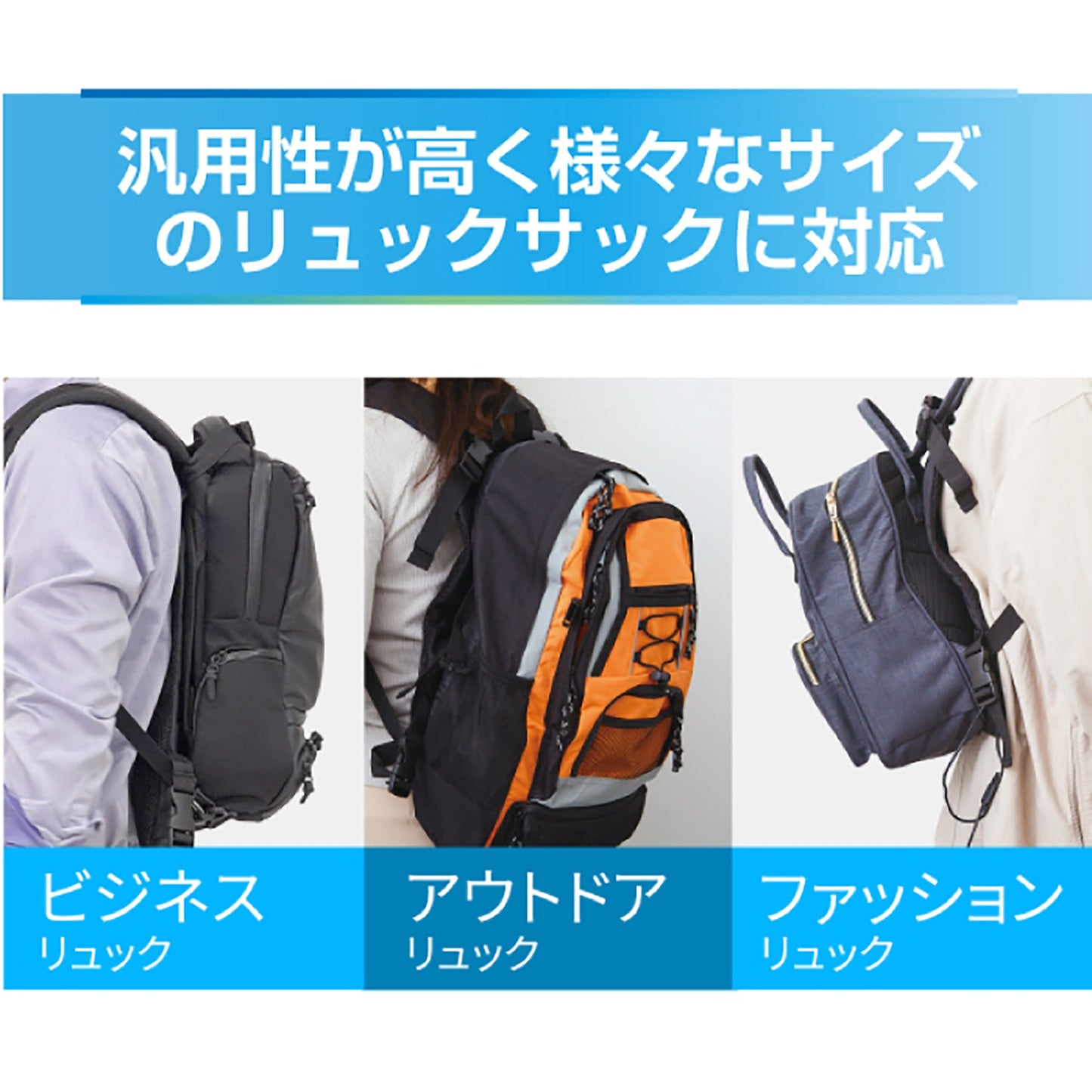 扇風機付きリュックパッド　ふうじんまる