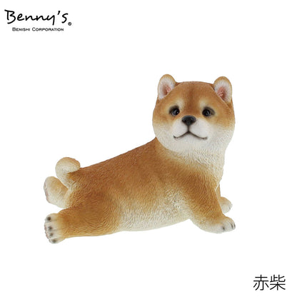 動物オブジェ　シバ（ストレッチ）赤柴