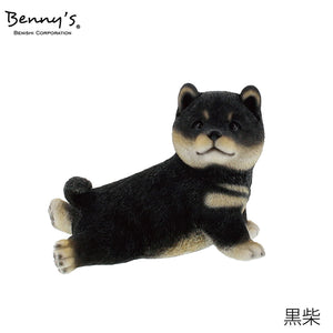 動物オブジェ　シバ（ストレッチ）黒柴