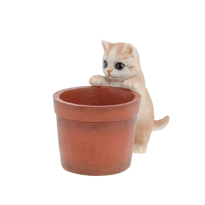 動物オブジェ　ベニーズキャット（ポット）