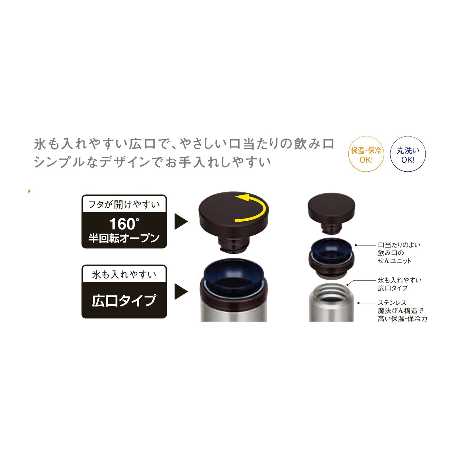サーモス　真空断熱ケータイマグ　０．５Ｌ　クリアステンレス