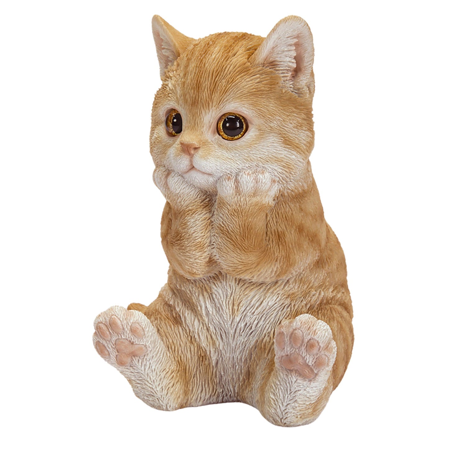 頬杖をつく茶トラ猫