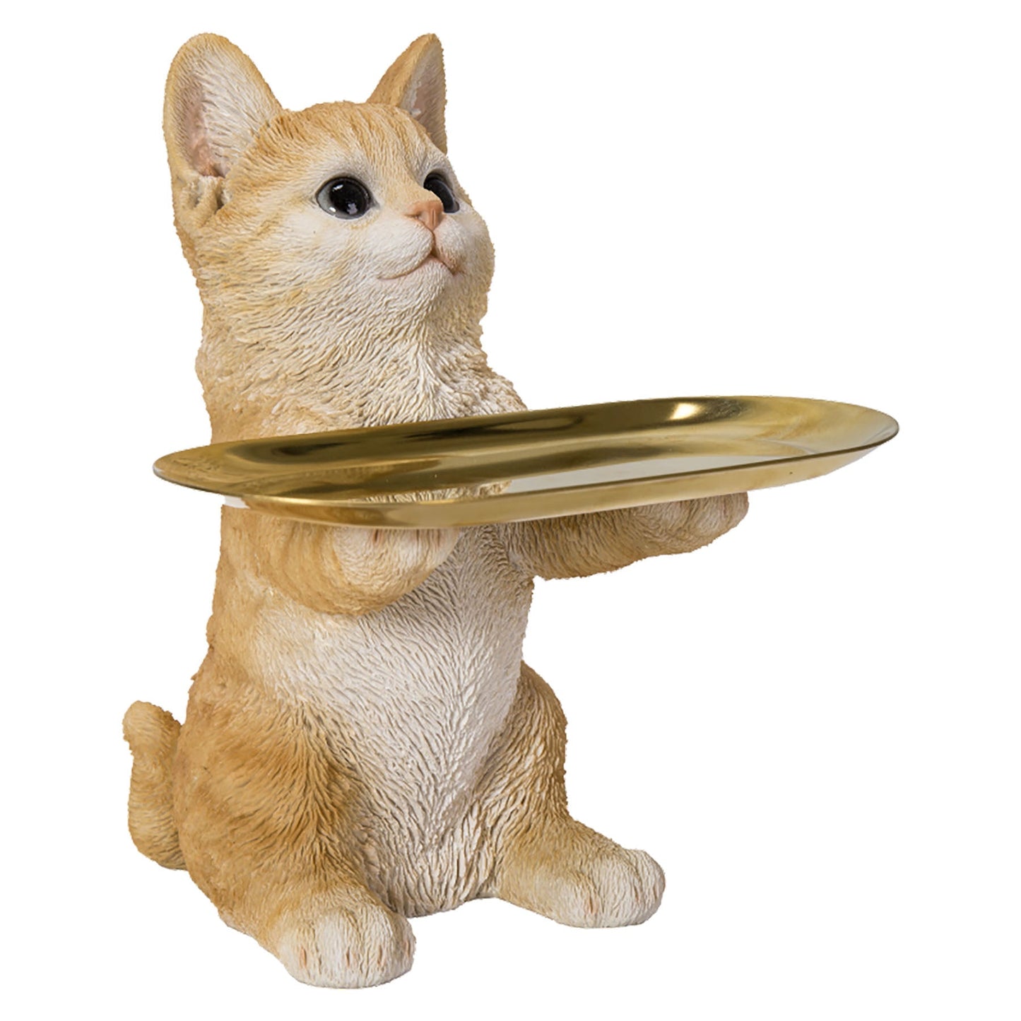 茶トラ猫の小物置き（マグネットで取り外し可能皿）