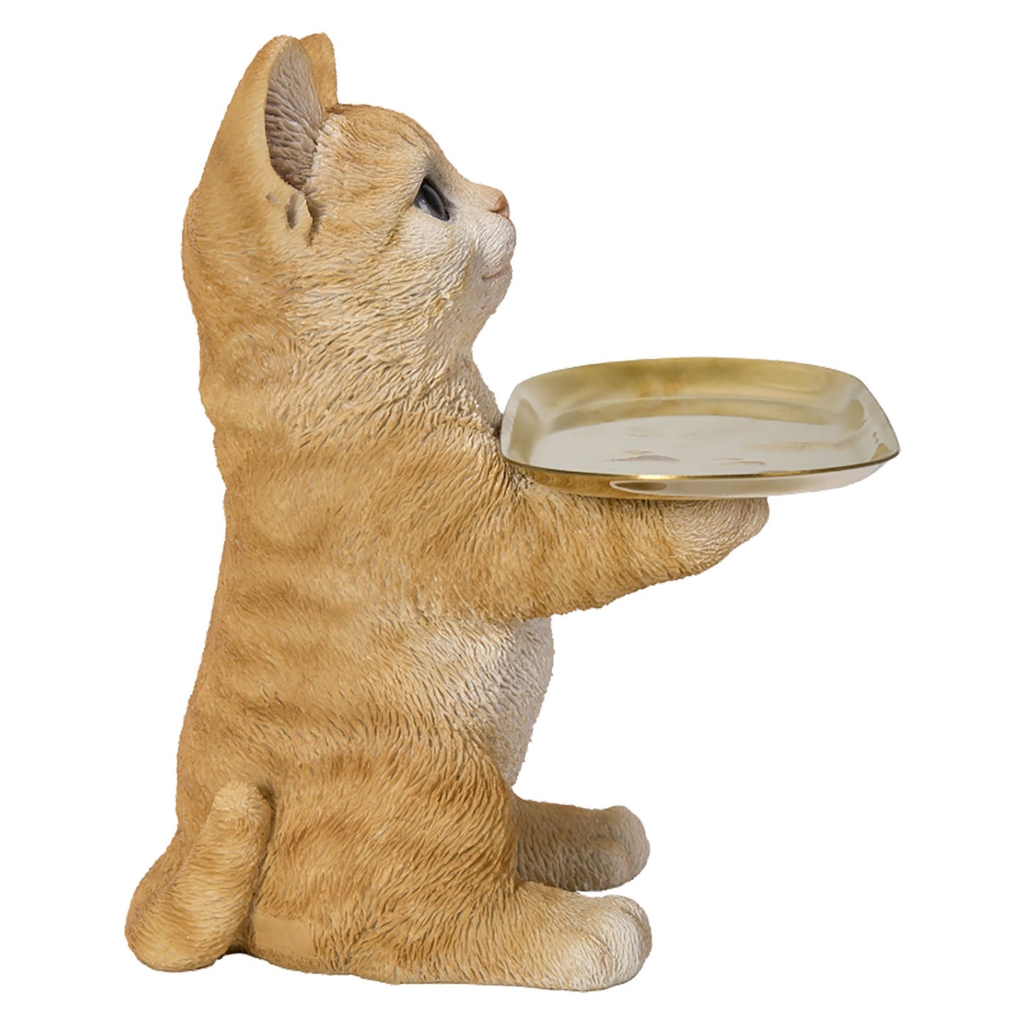 茶トラ猫の小物置き（マグネットで取り外し可能皿）