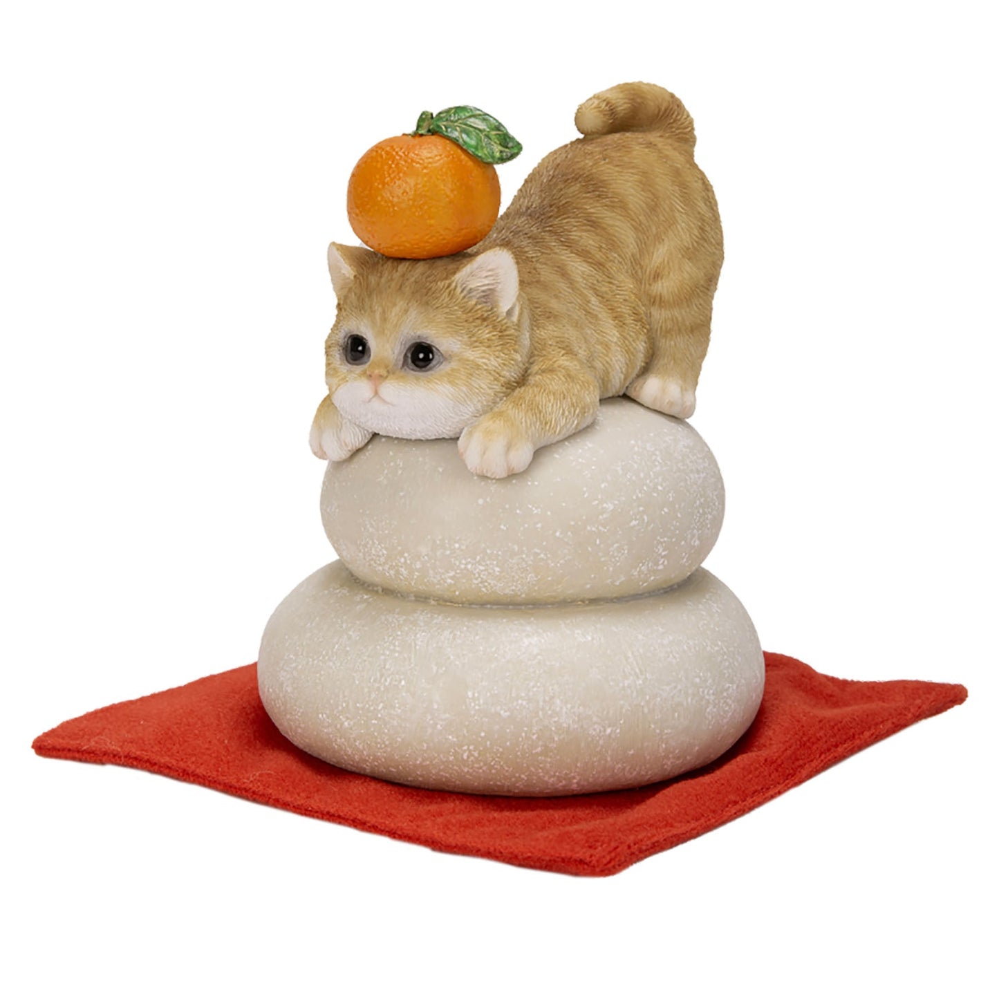 鏡餅飾り　茶トラ猫