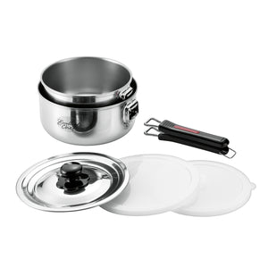 エクセレントシェフ　ワンタッチクッカー着脱式１６㎝＆１８㎝セット