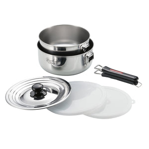 エクセレントシェフ　ワンタッチクッカー着脱式１８㎝＆２０㎝セット