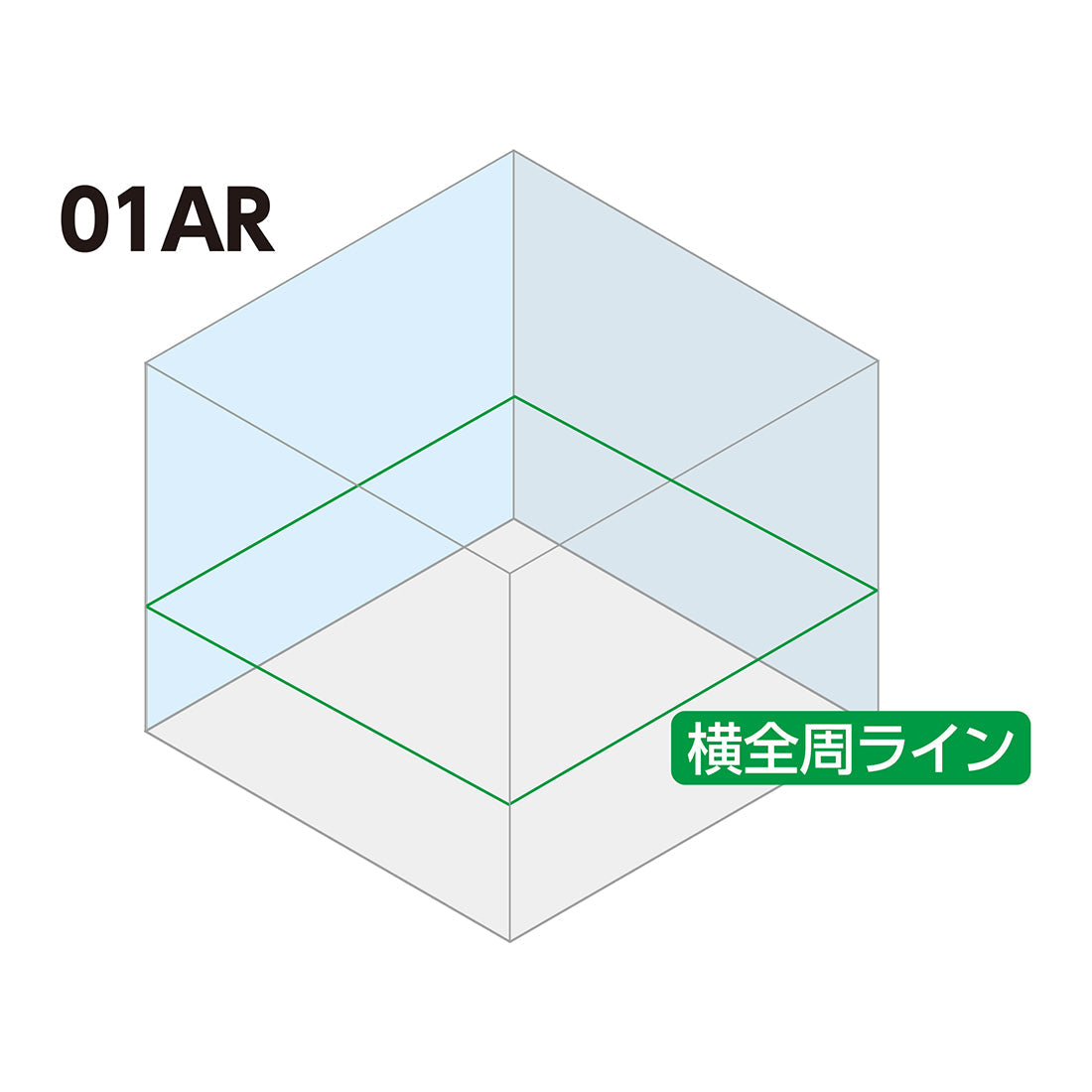 レーザーロボ　ＬＥＸＩＡ　０１ＡＲグリーン　受光器・三脚セット　　　