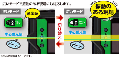 受光器　レーザーレシーバー　Ⅱ　Ｐｌｕｓ　グリーン用　ホルダー付　