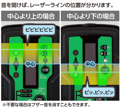 受光器　レーザーレシーバー　Ⅱ　Ｐｌｕｓ　グリーン用　ホルダー付　