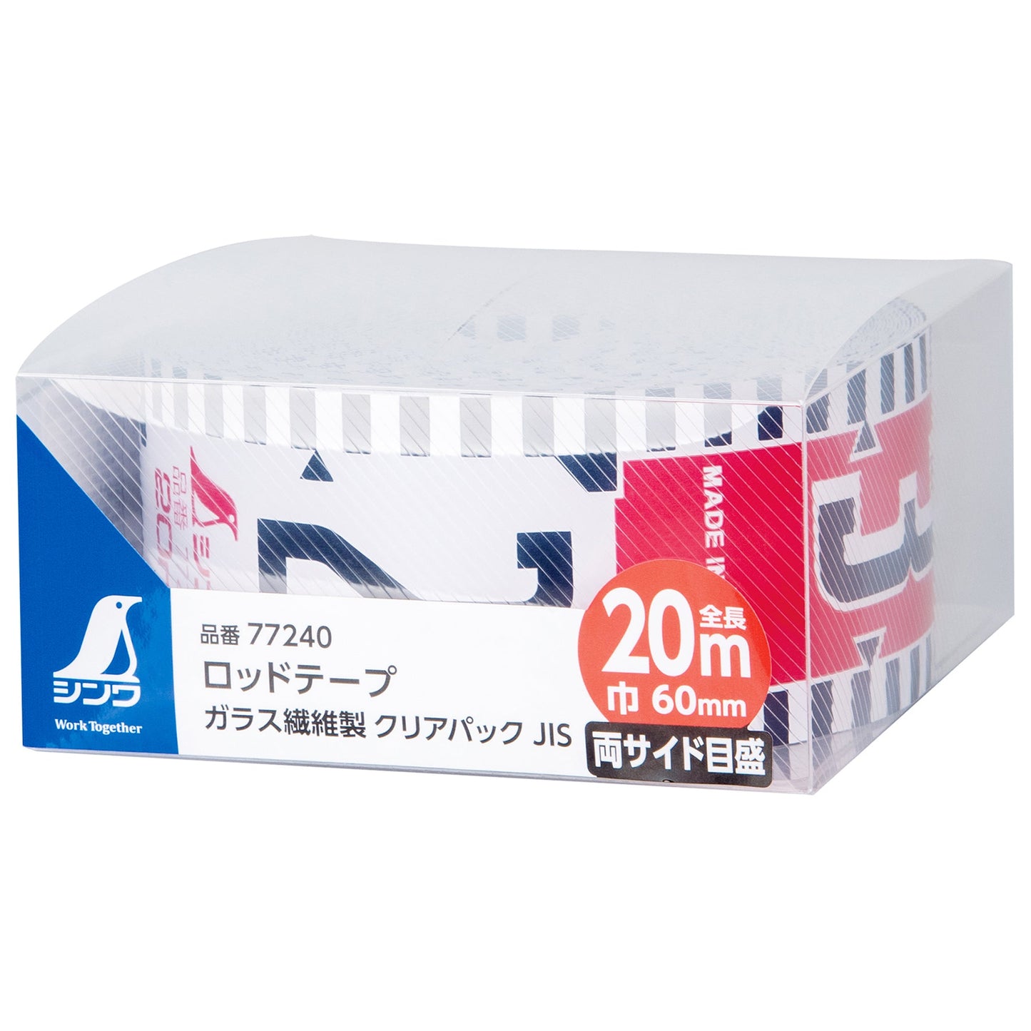 ガラス繊維製ロッドテープ　３０ｍ×巾６０ｍｍ