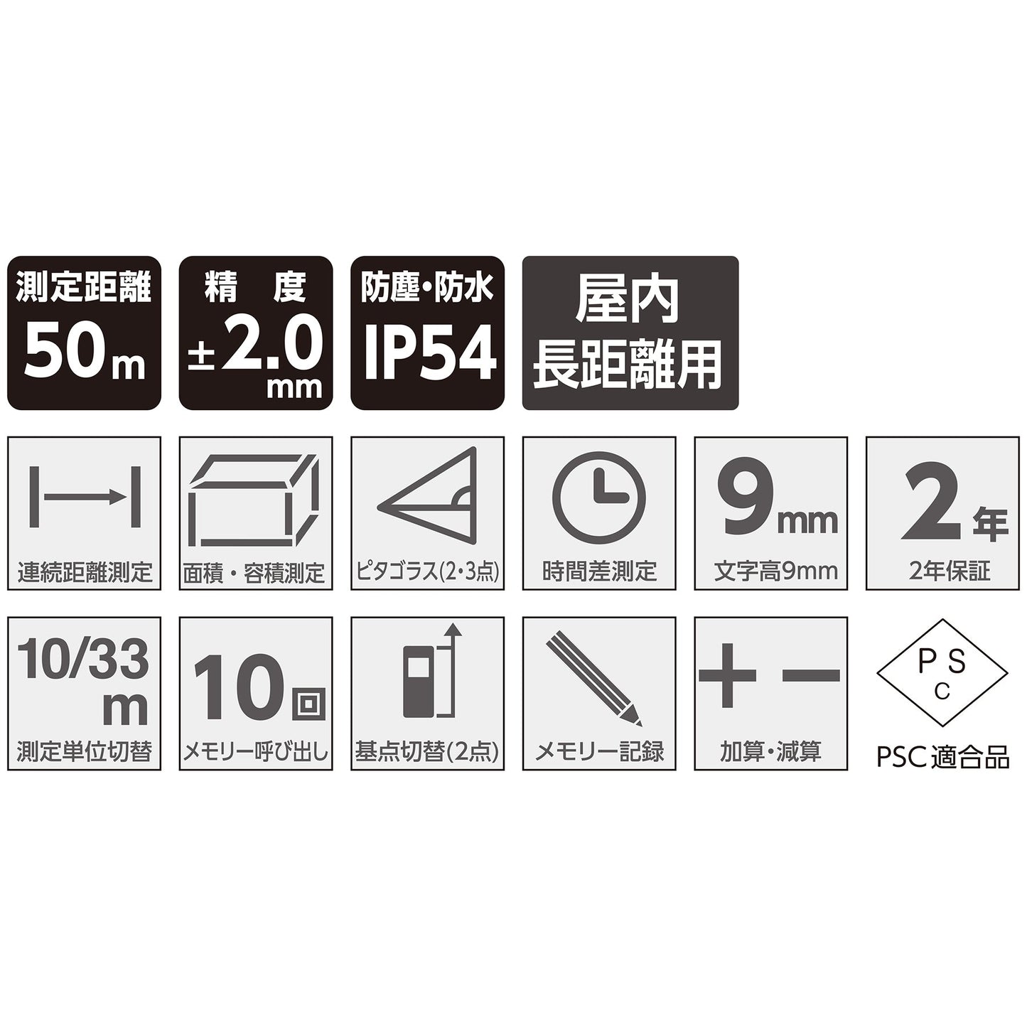 レーザー距離計　Ｌ－Ｍｅａｓｕｒｅ　ＢＫ５０