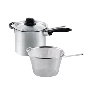 創燕　ミニパスタポット　１８㎝　ストレーナー付