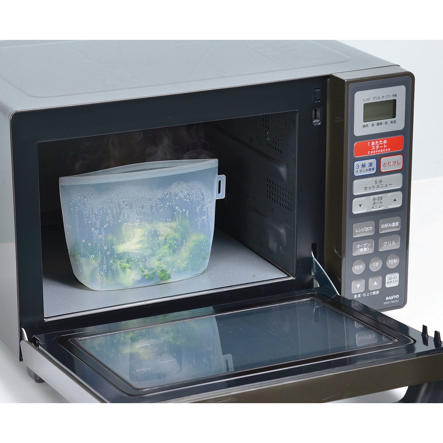 くり返し使えるシリコン保存バッグ　１０００ｍｌ　クリア