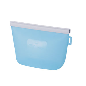 くり返し使えるシリコン保存バッグ　１０００ｍｌ　ブルー