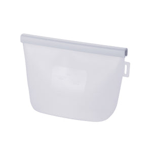 くり返し使えるシリコン保存バッグ　１０００ｍｌ　クリア