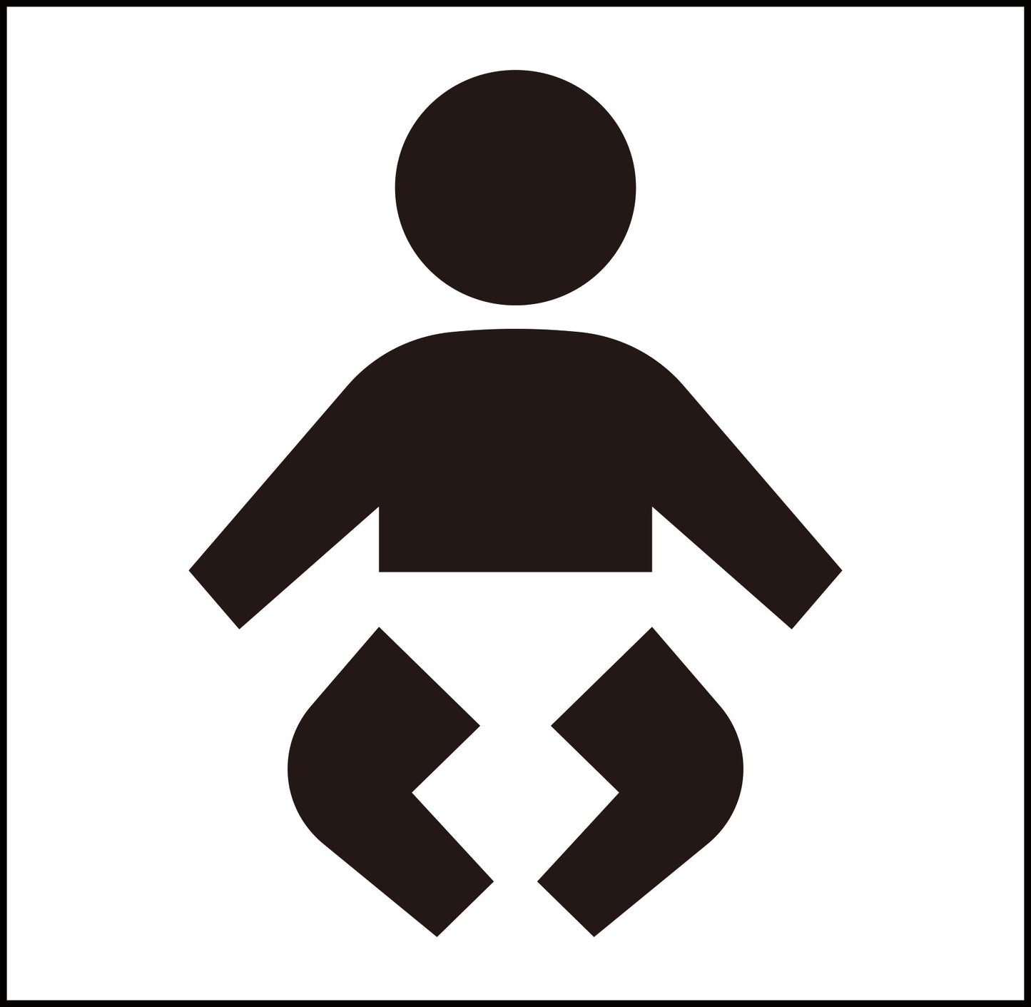 ＪＩＳピクトサイン　乳幼児設備　１５０角