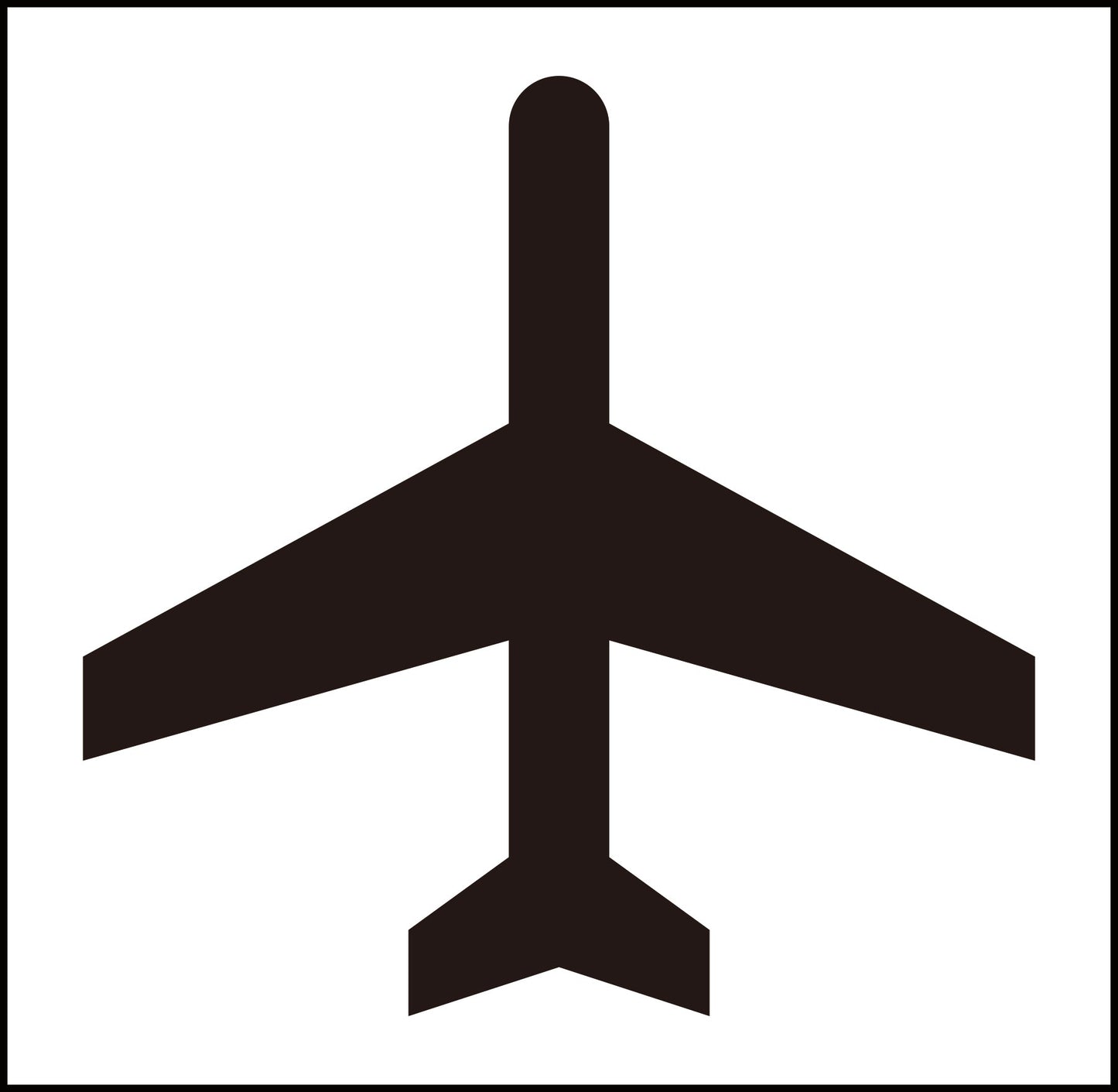 ＪＩＳピクトサイン　航空機／空港　１５０角