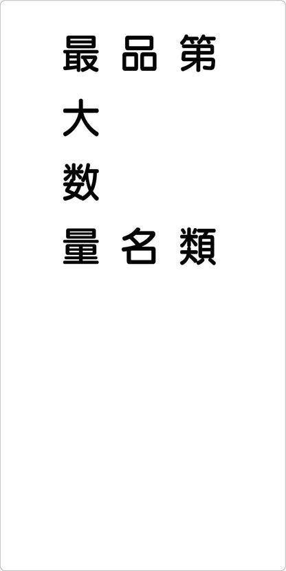 危険物標識タテ　第類 品名 最大数量　ＫＨ－Ｅ４４