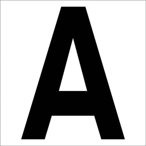 カッティングステッカー　英字Ａ　文字高１００ｍｍ　黒