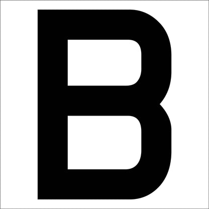 カッティングステッカー　英字Ｂ　文字高１００ｍｍ　黒