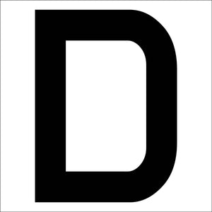 カッティングステッカー　英字Ｄ　文字高１００ｍｍ　黒