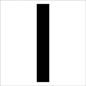 カッティングステッカー　英字Ｉ　文字高１００ｍｍ　黒