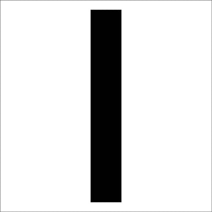 カッティングステッカー　英字Ｉ　文字高１００ｍｍ　黒
