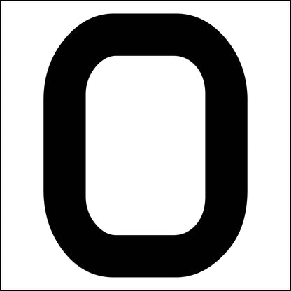 カッティングステッカー　英字Ｏ　文字高１００ｍｍ　黒