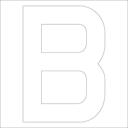 カッティングステッカー　英字Ｂ　文字高１００ｍｍ　白