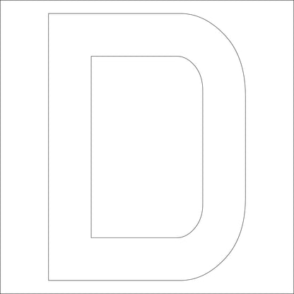 カッティングステッカー　英字Ｄ　文字高１００ｍｍ　白