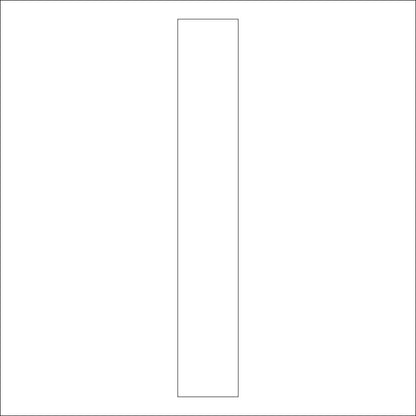 カッティングステッカー　英字Ｉ　文字高１００ｍｍ　白