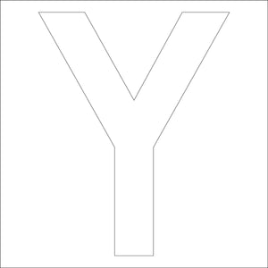 カッティングステッカー　英字Ｙ　文字高１００ｍｍ　白