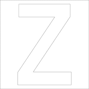 カッティングステッカー　英字Ｚ　文字高１００ｍｍ　白