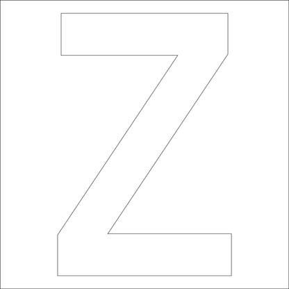 カッティングステッカー　英字Ｚ　文字高１００ｍｍ　白
